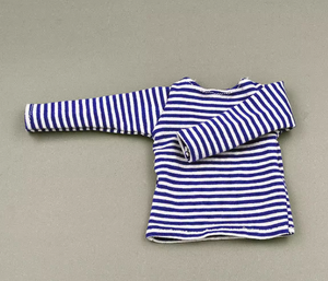 1:6 échelle soldat à manches longues bleu rayé T-shirt modèle jouet <span class=keywords><strong>pour</strong></span> 12 "force spéciale figurine d'action - Product Image 4