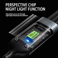 Câble Chargeur Super Rapide CE 120W 3-en-1 USB Type-C Numérique pour Téléphones Android, Voiture, Salon, Vente Directe Usine pour Huawei