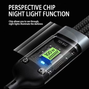 Ce 120W 3-in-1 cáp siêu nhanh chargeus cho điện thoại Android <span class=keywords><strong>USB</strong></span> Type-C xe kỹ thuật số phòng khách nhà máy bán hàng trực tiếp cho Huawei - Product Image 6