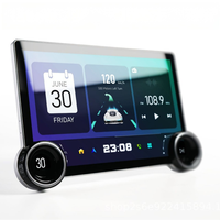 Radio para Auto con Mirror Link, 4+64G, Pantalla Táctil de 11.5 Pulgadas, Android 8 Núcleos, 4G LTE, Doble Perilla, Navegación GPS, Bluetooth, CarPlay, Android Auto