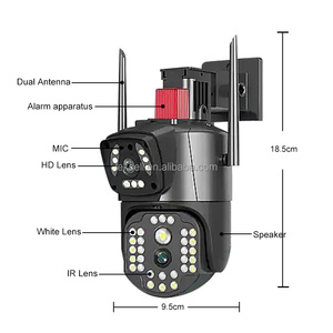 Ngoài trời ống kính kép 4MP <span class=keywords><strong>10</strong></span> <span class=keywords><strong>x</strong></span> zoom kỹ thuật số không thấm nước đầy đủ màu sắc tầm nhìn ban đêm <span class=keywords><strong>PTZ</strong></span> máy ảnh Wifi 4G an ninh CCTV <span class=keywords><strong>Camera</strong></span> IP66 - Product Image 2