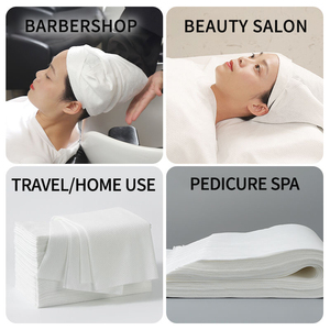 Serviettes jetables de haute qualité personnalisées pour les salons de beauté, en tissu non tissé, adaptées au shampooing et aux voyages - Product Image 4