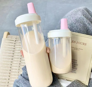 Công suất lớn uống cup tùy chỉnh giá rẻ bpa-miễn phí tái sử dụng nhựa chai nước rơm cho du lịch ngoài trời nước sôi - Product Image 5