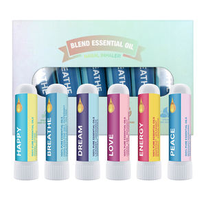 2026 नाक छड़ी आवश्यक तेल 6 स्वादों की किट के साथ सांस लेने के लिए ऊर्जा सेट पोर्टेबल नाक इनहेलर स्टिक को बढ़ावा देते हैं - Product Image 1