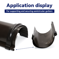 Support de gouttière demi-circulaire en aluminium, fixation murale, support de gouttière extra-résistant à haute capacité de charge