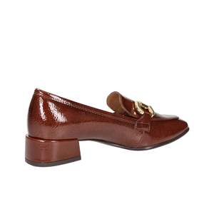 Mocassins en cuir pour femmes Tamaris, marron verni, talon bas - Product Image 5