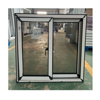 Fenêtre coulissante en PVC résistant aux chocs, couleur noire, système haute performance pour les fournisseurs de matériaux de construction