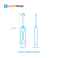 Pelacak GPS Mini Real-Time 4G LTE GSM WiFi Aplikasi IOS PC Keamanan Otomotif Tahan Air Pemasangan di Kaca Depan/Dasbor Manajemen Armada