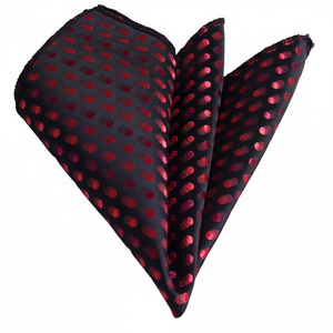 Pañuelo circular negro y Burdeos y rojo - Product Image 2