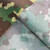 Tissu camouflage 600D en polyester Oxford, camouflage woodland, matériau enduit imperméable pour sacs de plein air, tentes, bagages