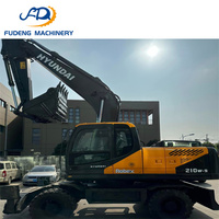 Excavatrice Hyundai 210W-9 de 21 tonnes utilisée par tache de haute qualité avec l'excavatrice hydraulique de roue de moteur de Cummins pour la construction