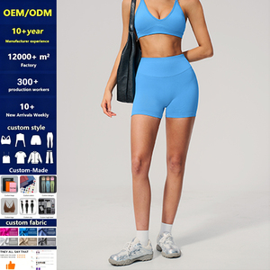Leggings da Palestra <span class=keywords><strong>Senza</strong></span> <span class=keywords><strong>Cuciture</strong></span> per Donna con Logo Personalizzato, Shorts Yoga a <span class=keywords><strong>Vita</strong></span> Alta a Forma di V con Decorazione Arricciata, Elastico <span class=keywords><strong>in</strong></span> <span class=keywords><strong>Vita</strong></span> per Corsa e Yoga - Product Image 2