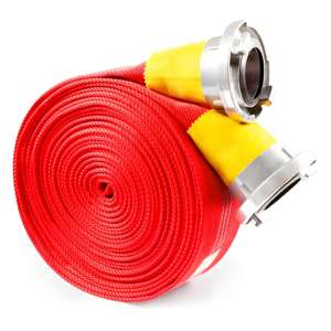 خرطوم إطفاء أحمر بطول 50 متر، مرن بغلاف بوليستر، خرطوم مسطح لتطبيقات مكافحة الحرائق والري - Product Image 5
