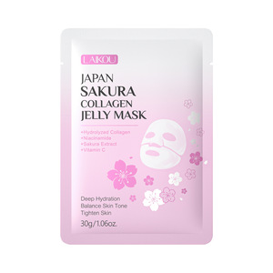Nhật Bản sakura Collagen Jelly Mặt nạ dưỡng ẩm làm săn chắc chăm sóc da chăm sóc da mặt tấm Facemask Facial Mask tấm mặt nạ - Product Image 6