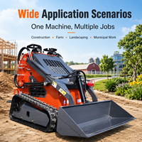 Mini-chargeuse sur pneus LOGWAY R740 avec système hydraulique, livraison gratuite, pour travaux agricoles, de jardinage et de chantier