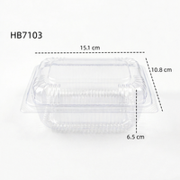Boîtes d'emballage alimentaire en plastique de qualité avec charnières pour gâteaux et pains, type clamshell, prix d'usine