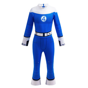 Costume da Cosplay dei <span class=keywords><strong>Fantastici</strong></span> Quattro, Tuta Thing per Carnevale e Halloween, Costume da Supereroe Blu Zentai per Bambini - Product Image 2