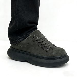 Chaussures de sport décontractées respirantes et confortables avec lacets et tige en daim – Tailles 39-44 - Product Image 3