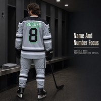 Maillot de hockey sur glace sublimé en gros, maillot de hockey professionnel personnalisé, 100% polyester, vêtements de hockey sur glace de qualité supérieure