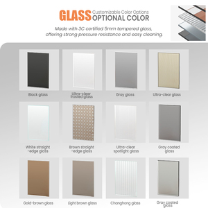 Portes de placard en aluminium OEM en gros, portes de cuisine en verre teinté, portes de meubles décoratifs de haute qualité en gros - Product Image 3