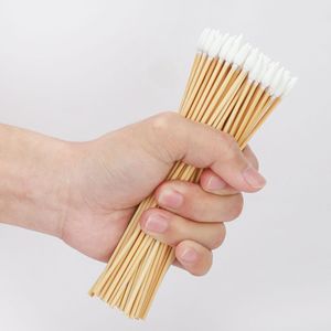 Hisopos de algodón largos Bonson de 15 cm con mango de bambú para maquillaje, limpieza y cuidado de la piel, 100 unidades - Product Image 2