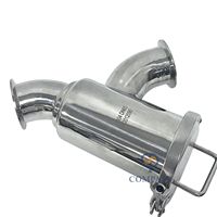 DN50 Acier inoxydable sanitaire de qualité alimentaire SS316L Sanitary Tri Clamp Non Retention Passoire Coude Type Y Filtre avec perforé