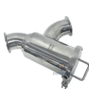 DN50 Acero Inoxidable Sanitario de Grado Alimenticio SS316L Sanitaria Tri Clamp Colador sin Retención Codo Tipo Y Filtro con Perforado - Product Image 2