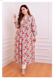 Kurti indio de algodón para mujeres de bajo precio fábrica de Ropa Étnica al por mayor mujeres Kurti para mujeres y niñas al mejor precio - Product Image 6