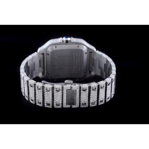 Montre mécanique pour homme Drioshipping Hip Hop Iced Out VVS Moissanite Diamond en acier inoxydable avec logo personnalisé - Product Image 6