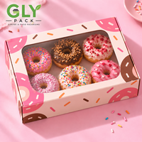 Boîtes d'emballage personnalisées en gros pour pâtisseries, boîtes cadeaux jetables en papier pour donuts, pâtisseries et desserts pour boulangeries