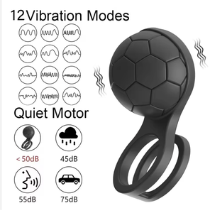 Heren Draadloze Afstandsbediening 12-Mode Vibratie Dubbele Penis <span class=keywords><strong>Ring</strong></span> Voor Paar Gebruik Volwassen Speelgoed - Product Image 5