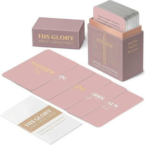 Échantillon Gratuit : Cartes Flash <span class=keywords><strong>de</strong></span> Versets Bibliques Imprimées – Jeu <span class=keywords><strong>de</strong></span> Cartes Personnalisées « Les Paroles <span class=keywords><strong>de</strong></span> <span class=keywords><strong>Dieu</strong></span> » pour Chrétiens - Product Image 1