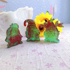Moldes de fundición de resina hechos a mano para adornos decorativos DIY estilo Ins herramientas de escritorio de silicona molde de Papá Noel - Product Image 4
