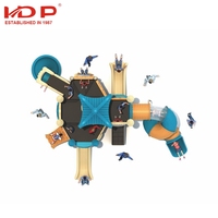 HUADONG 2024 Nouvel équipement de toboggan pour enfants, parc d'attractions extérieur avec toboggan en plastique et tuyaux galvanisés, capacité supérieure à 500 kg