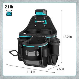 Waterproof <b>Tool</b> <b>Belt</b> Clip Tape Holder Hammer Loop for Electricians Carpentry Handyman-Multi-Compartment 200 lb - Product Image 3
