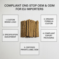 Friandises à mâcher pour chiens sans céréales, riches en protéines, formule riz, poulet et foie pressés à chaud, marque privée OEM ODM, approvisionnement direct usine