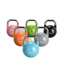 Kettlebell Professionnel Universel en Acier Inoxydable Électroplaqué Coloré pour la Compétition, Équipement de Fitness et Musculation à Poids Libres