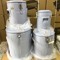 Baril thermique isolé en acier inoxydable de haute qualité 20 40 60 80L, grande capacité, boîte de rangement, chauffe-aliments, ensemble de 4 pièces