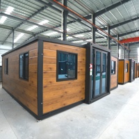 Maison conteneur extensible de 20 pieds, maison préfabriquée modulaire en acier portable de luxe