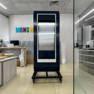 Boîte à lumière solaire à LED rechargeable double face pour l'extérieur Acier inoxydable Acrylique Vertical Mobile Rolling Publicité optimisée pour - Product Image 1