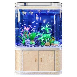 时尚双圆角玻璃水族箱，完美环保，适合家庭办公室装饰，适合咸水和淡水水草缸 - Product Image 6