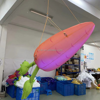 Ballon gonflable géant en forme de carotte de Pâques avec tissu Oxford et lumière LED, taille personnalisable pour la publicité et la décoration suspendue