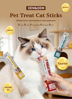 Comida húmeda para gatos en lata, snacks para lamer, golosinas para gatos OEM, snacks para gatos sin cereales, golosinas para lamer, snacks para mascotas, comida para gatos en venta