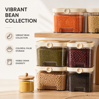 Contenedor de Plástico Comercial para Almacenamiento de Granos de 5L, Recipiente para Arroz y Harina, Diseño Sellado a Prueba de Insectos y Humedad