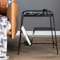 Table basse moderne en métal noir, Sofa, affichage, support de rangement des magazines