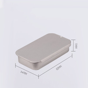Oem Odm Metal Tin Box With Slide Cover Custom Chewing Gum Packaging Rectangle Small Candy Mint Sliding Tin Can