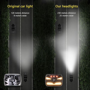 5X7 ''7x6'' Faro LED cuadrado DRL Señal de giro Haz sellado alto/bajo para Jeep Cherokee Express Chevy <span class=keywords><strong>Ford</strong></span> GMC Truck <span class=keywords><strong>DOT</strong></span> - Product Image 5