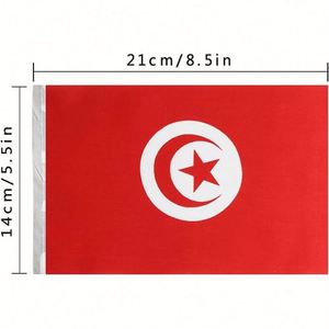 Guirnalda de Banderines de Poliéster con la Bandera Nacional de Túnez, Ideal para Decoración Temática de Países - Product Image 2