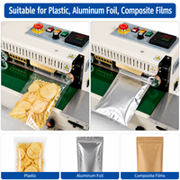 Machine de scellage à bande continue semi-automatique FR-770A pour sachets en plastique, papier et feuille, avec impression de date, verticale/horizontale, 220V/110V