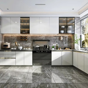 Kitchen <b>Cabinets</b> Made in <b>China</b> Featuring High-quality High-gloss Panels Built-in Appliances and Dish Racks - Product Image 1